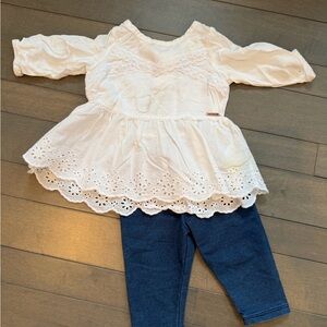 Tahari White and Blue Set